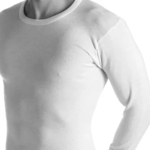 Long-sleeved Wool Blend T-shirt - White Lan