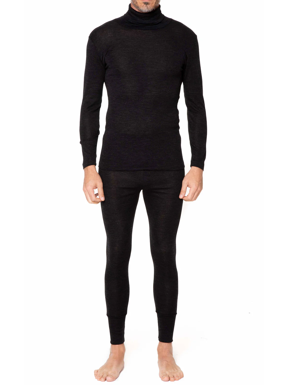 Turtleneck In Pure Extrafine Merino Virgin Wool - Asphalt - Image 2