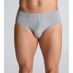 Bi-pack Briefs In Stretch Cotton - Grey