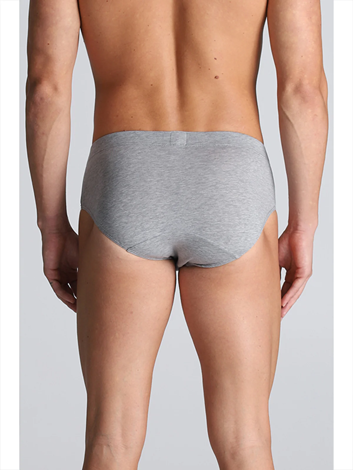 Bi-pack Briefs In Stretch Cotton - Grey - Image 2