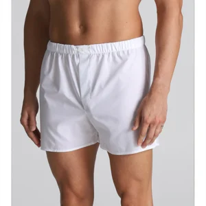 Pure cotton poplin boxers-white