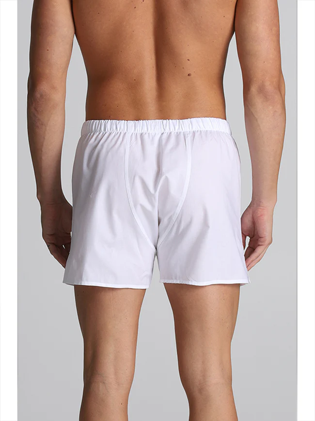 Pure cotton poplin boxers-white - Image 3