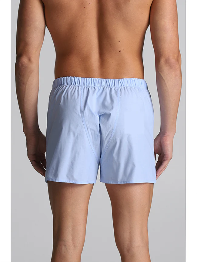 Pure cotton poplin boxers-BLUE - Image 3