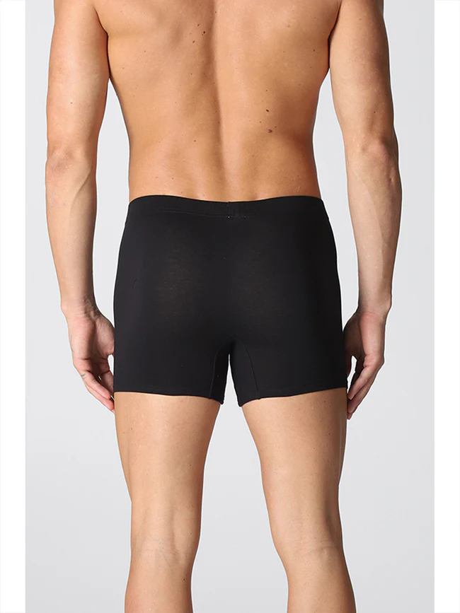 Two-pack boxers in practical stretch cotton- BLACK - Image 3