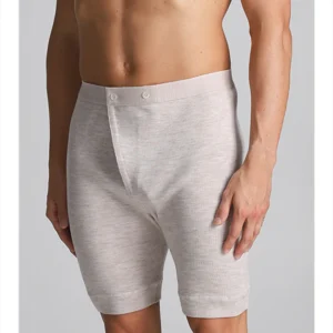 Wool blend shorts-MIXED BROWN