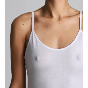 Tank Top In Pure Certified Filoscozia Cotton - WHITE