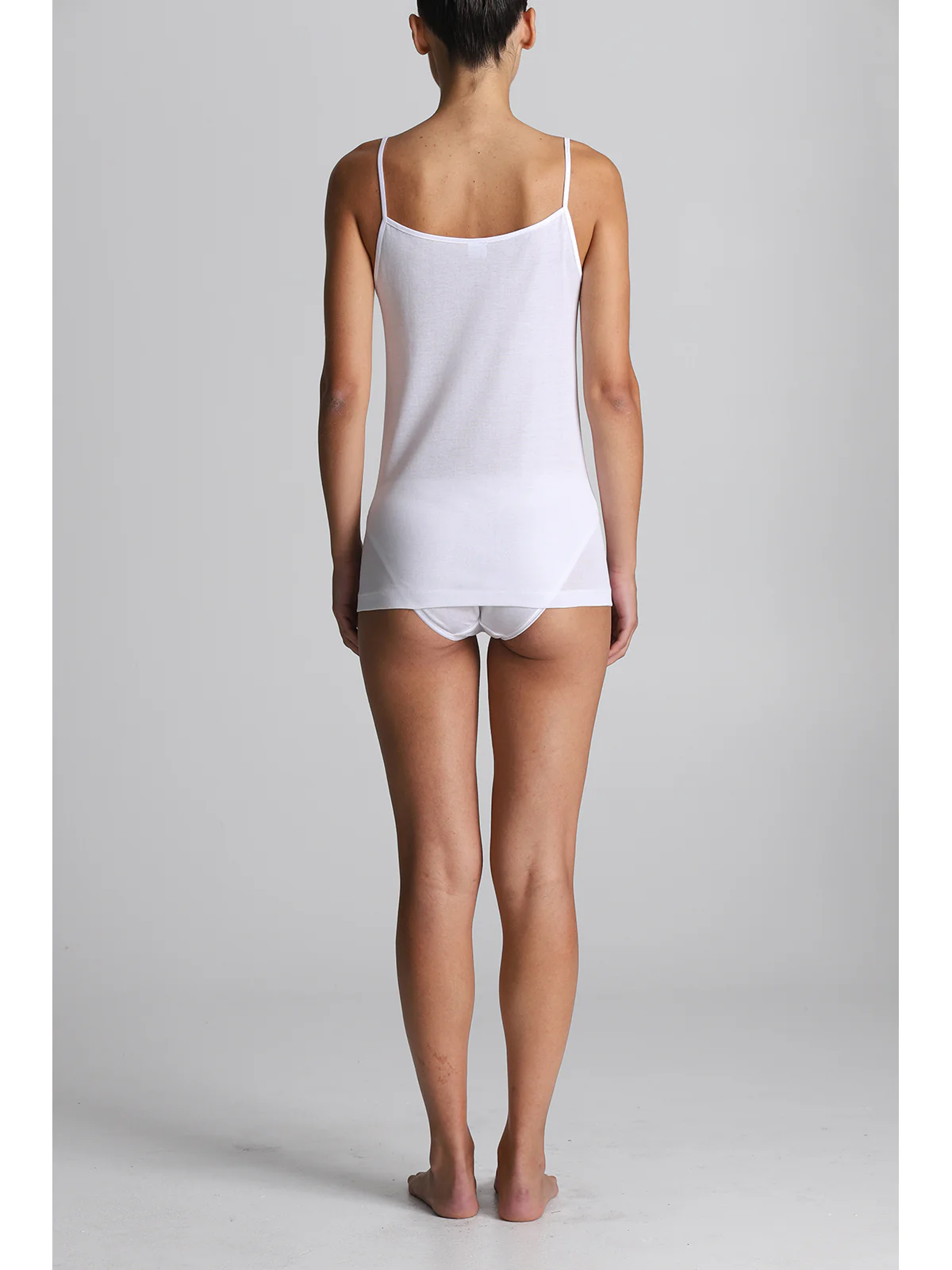 Tank Top In Pure Certified Filoscozia Cotton - WHITE - Image 3