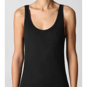 Tank Top In Pure Certified Filoscozia Cotton - BLACK