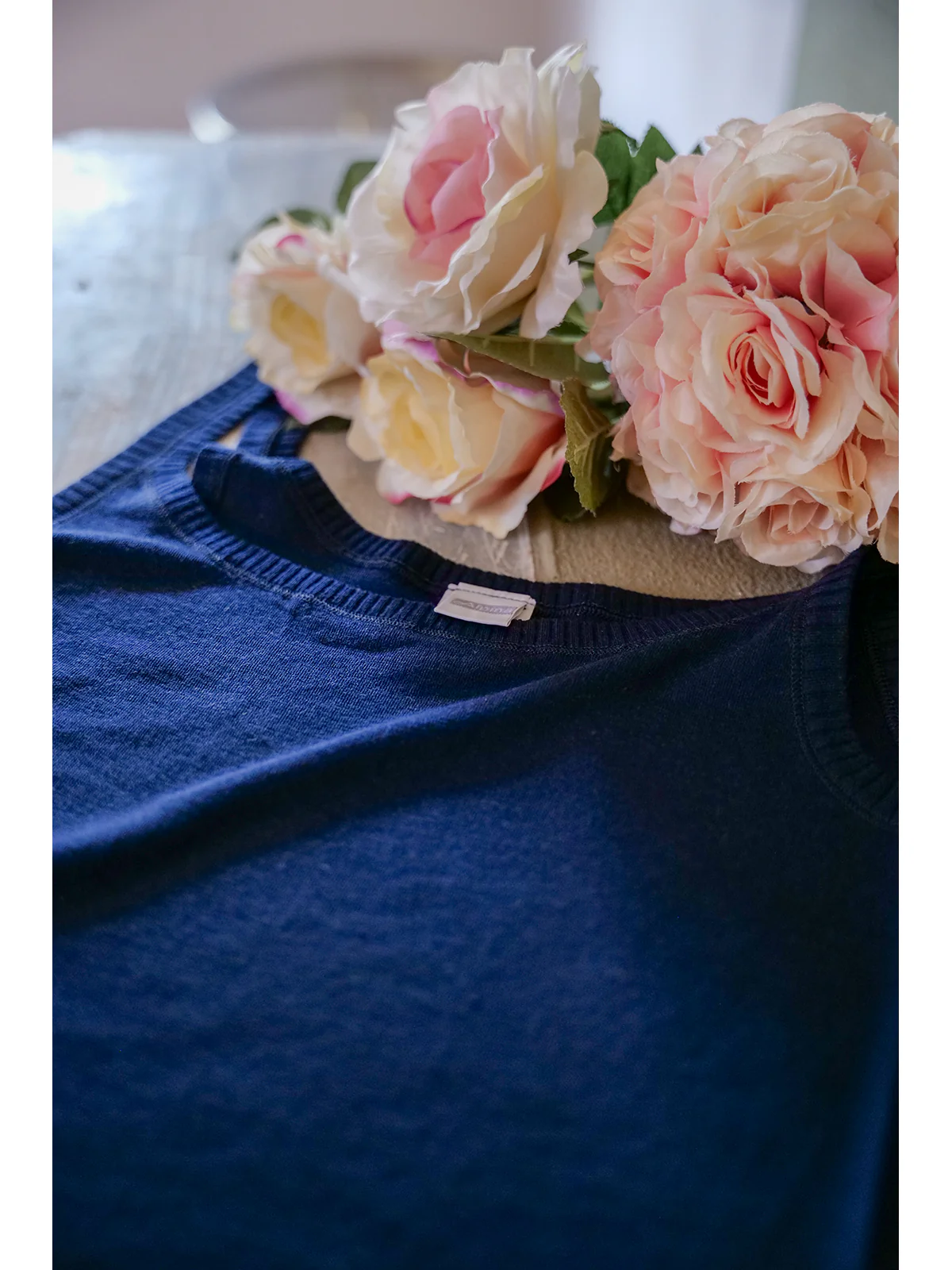 Thin Strap Tank Top In Pure Virgin Merino Wool - BLUE - Image 6