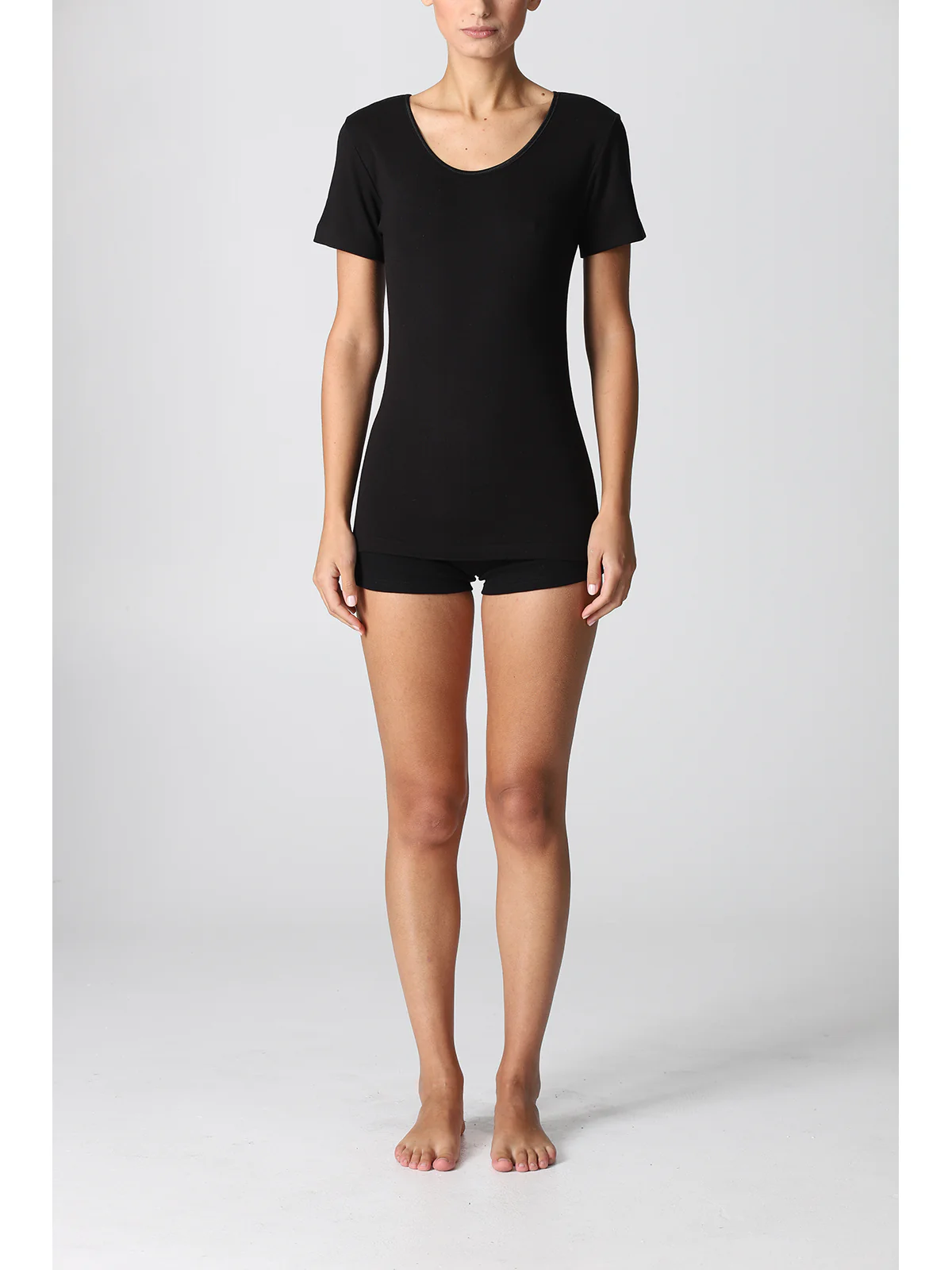 Warm Cotton T-Shirt - BLACK - Image 2