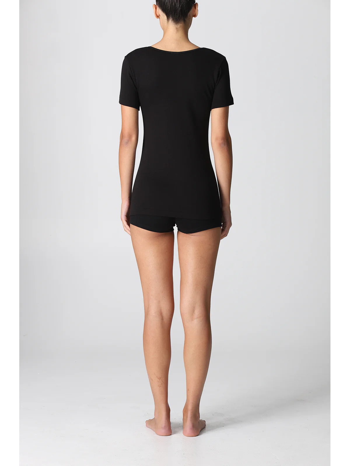 Warm Cotton T-Shirt - BLACK - Image 3