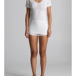 Wool And Cotton T-Shirt - WHITE LAN