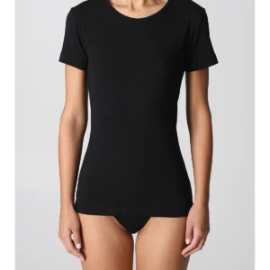 Stretch Cotton T-Shirt - BLACK