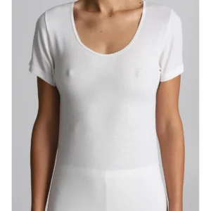 Wool And Cotton T-Shirt - WHITE