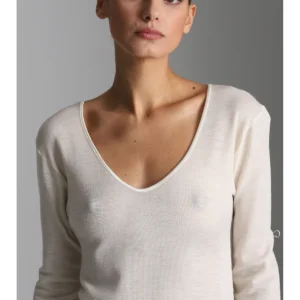 Long-Sleeved T-Shirt In Pure Virgin Wool