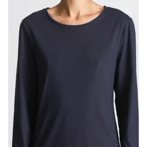 Long-Sleeved T-Shirt In Pure Cotton - BLUE