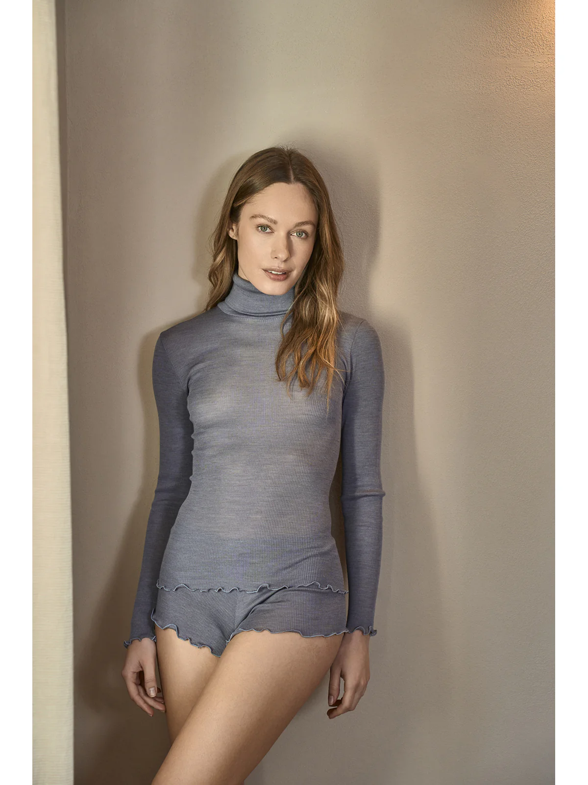 Long Sleeve Turtleneck - MELANGE GREY