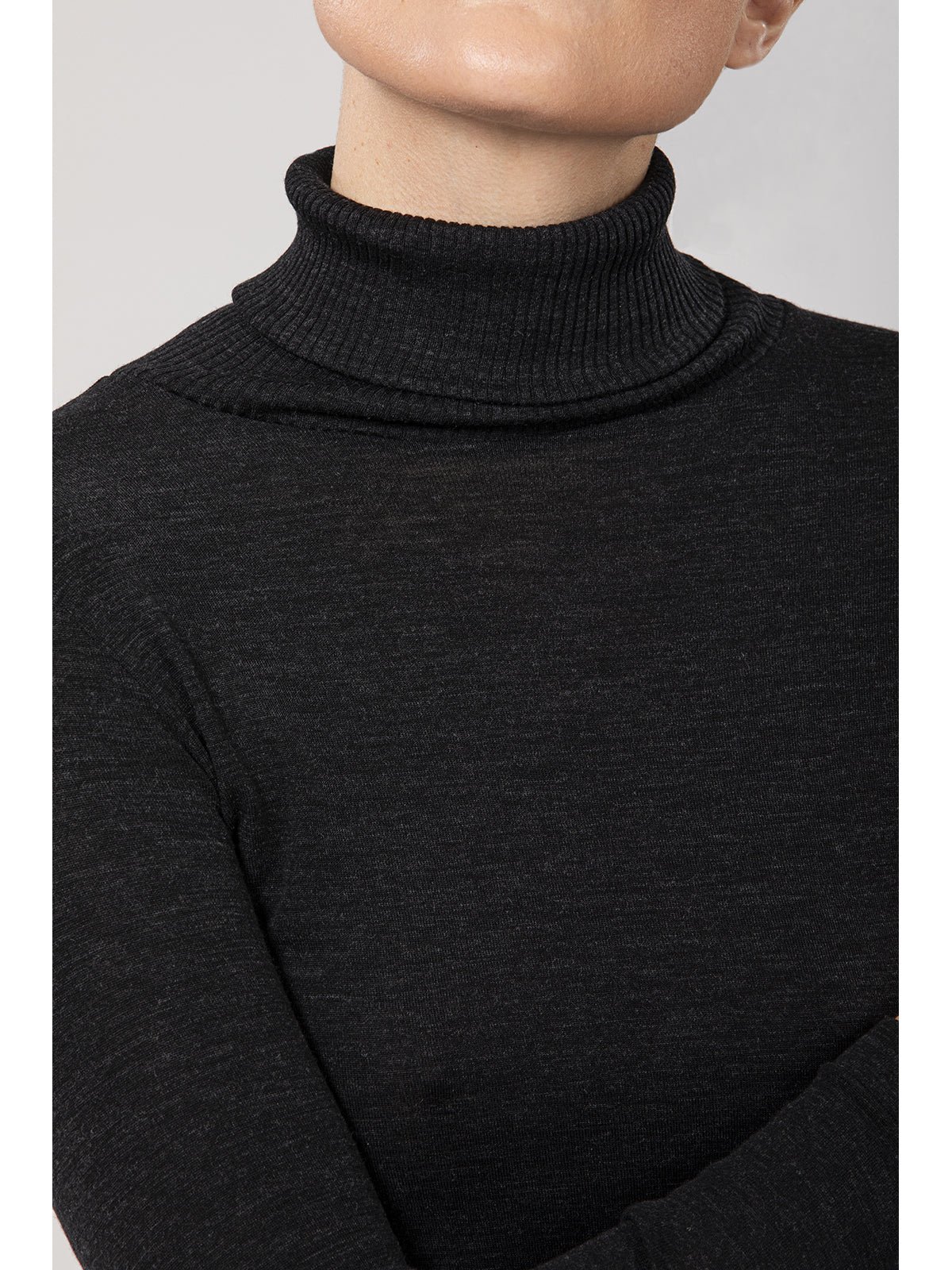Long Sleeve Turtleneck - ASPHALT