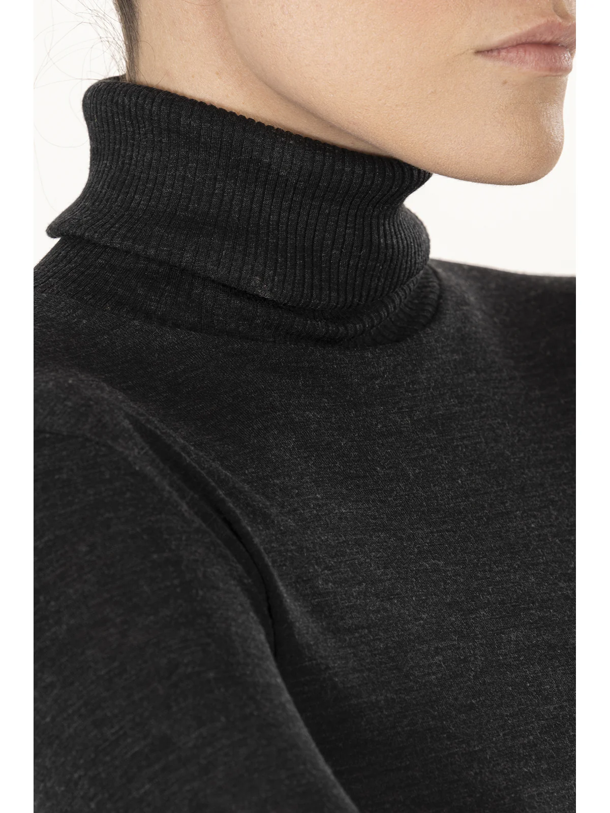 Long Sleeve Turtleneck - ASPHALT - Image 2