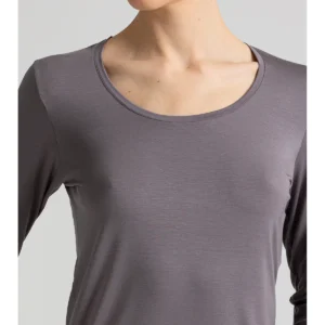 Long Sleeve T-Shirt In Soft Modal - GREY