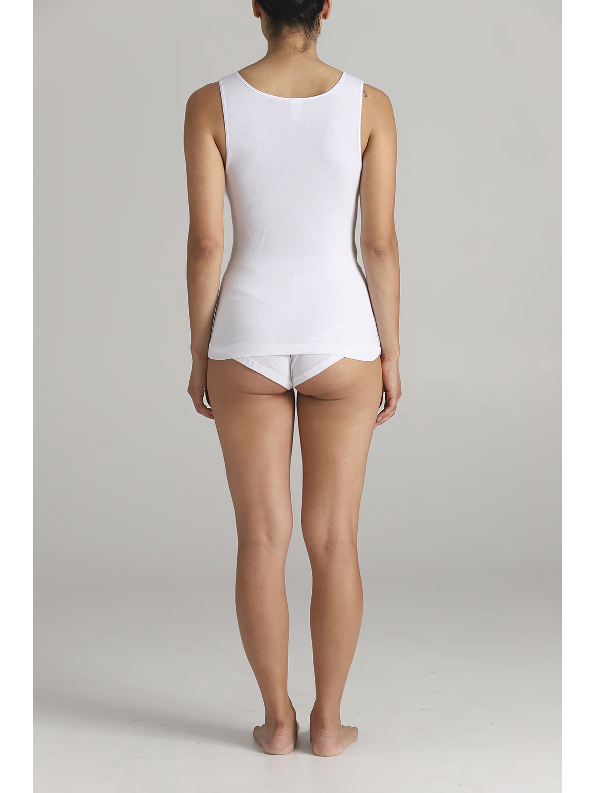 Women's Tank Top With Delicate Macrame Lace - BIANCO - Image 2