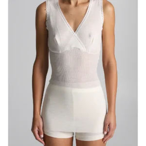 Vest In Lightweight Pure Virgin Wool - WHITE