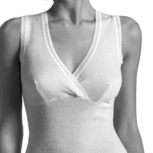 Heavy Pure Wool Vest - White