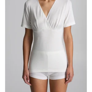 Wool And Cotton T-Shirt - WHITE LAN