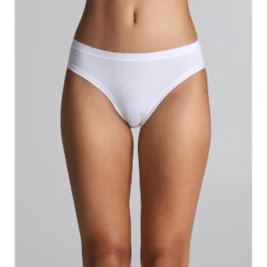 Mini Briefs In Cotton And Modal With Hexagonal Pattern - WHITE