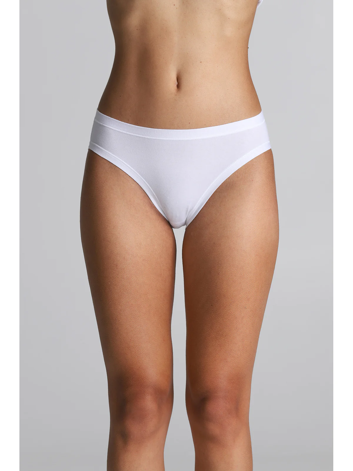 Mini Briefs In Cotton And Modal With Hexagonal Pattern - WHITE