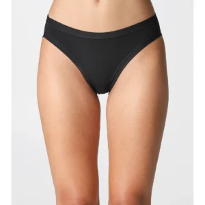 Mini Briefs In Cotton And Modal With Hexagonal Pattern - BLACK