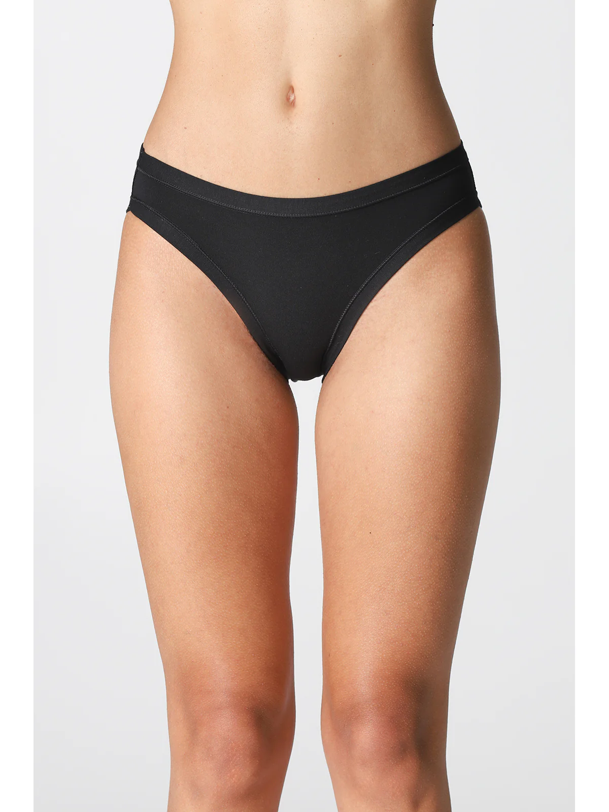 Mini Briefs In Cotton And Modal With Hexagonal Pattern - BLACK