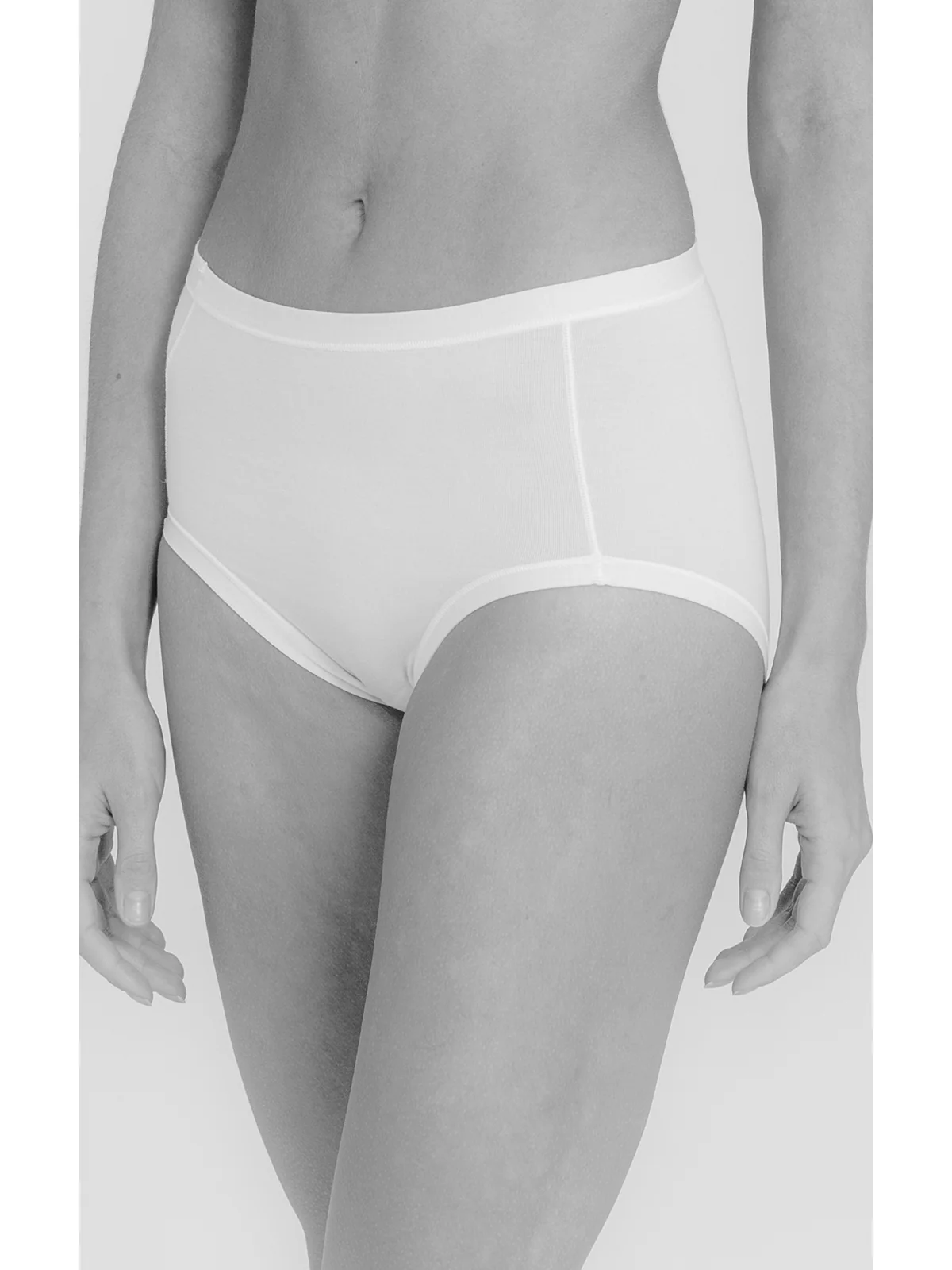 Maxi Briefs In Stretch Cotton And Modal - NUDE