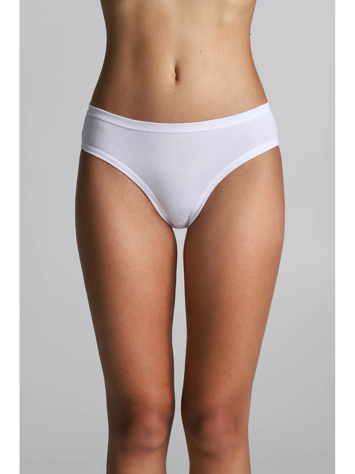 Two-Pack Briefs In Stretch Cotton - WHITE - Image 2