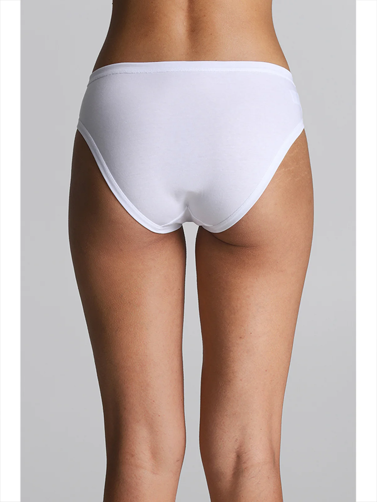 Two-Pack Briefs In Stretch Cotton - WHITE - Image 3