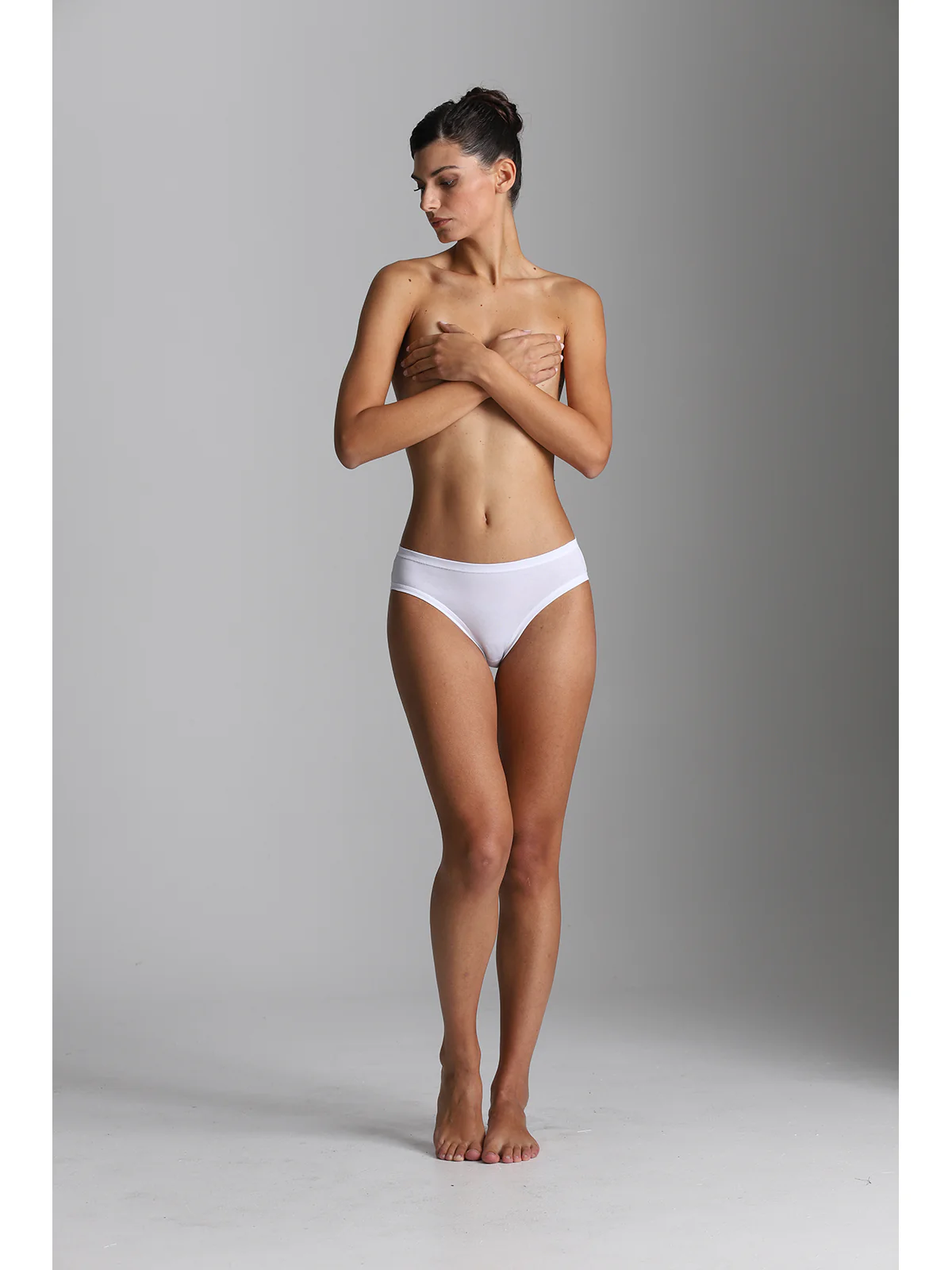 Two-Pack Briefs In Stretch Cotton - WHITE