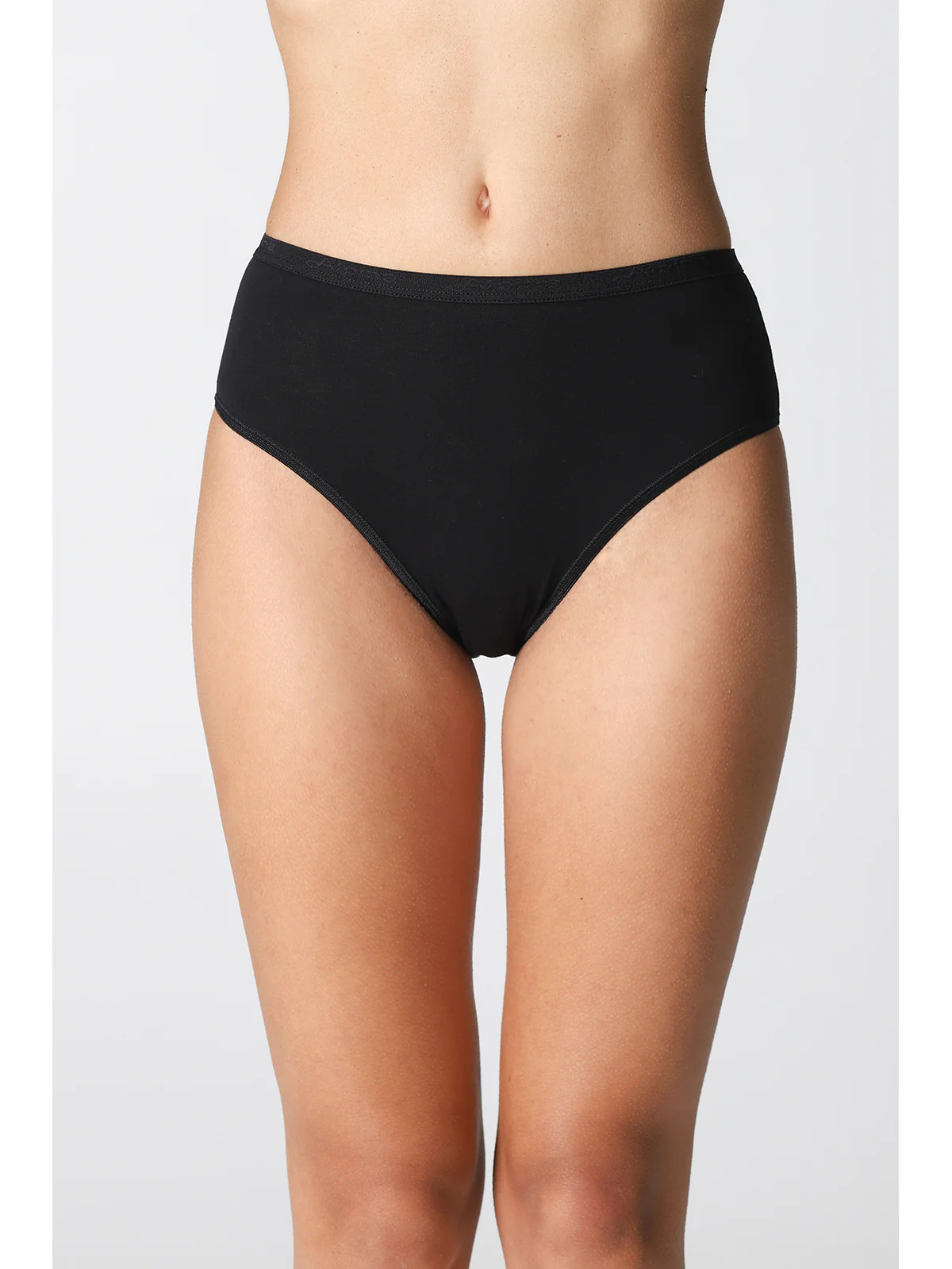High-Waisted Briefs (2 Pcs.) - BLACK