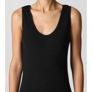 Wool And Cotton Tank Top - BLACK