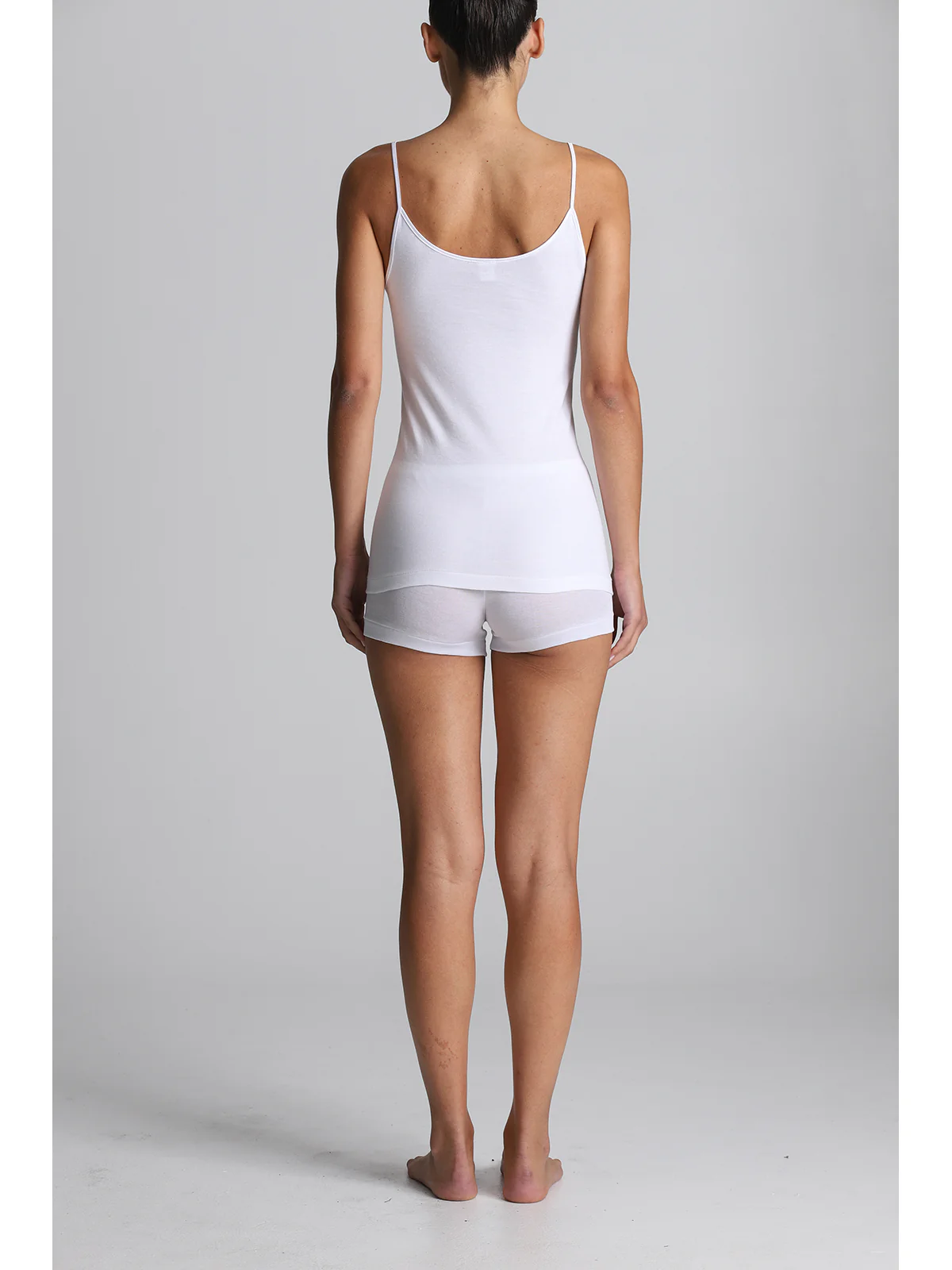 Stretch Cotton And Micromodal Top - WHITE - Image 2