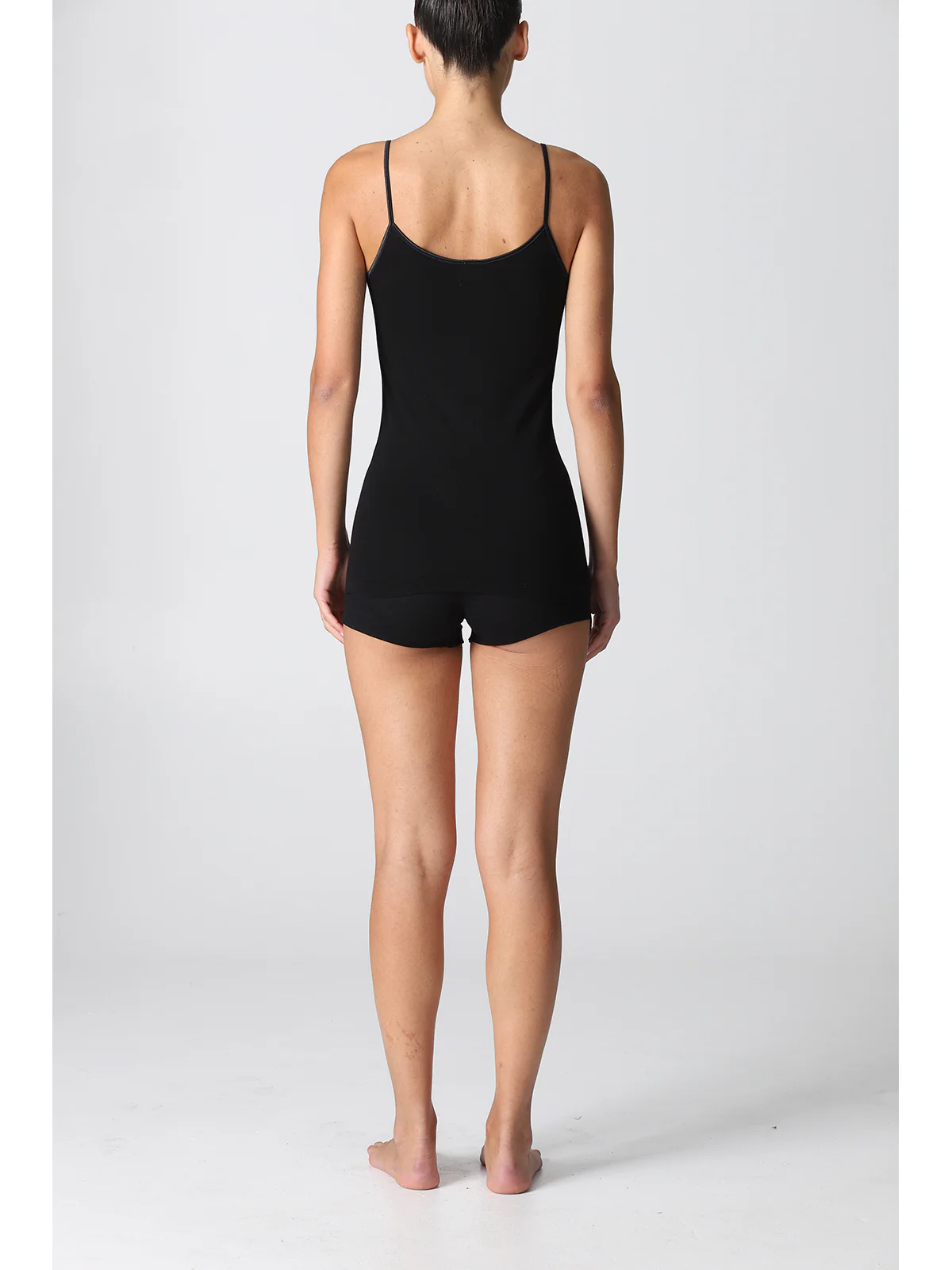 Stretch Cotton And Micromodal Top - BLACK - Image 2