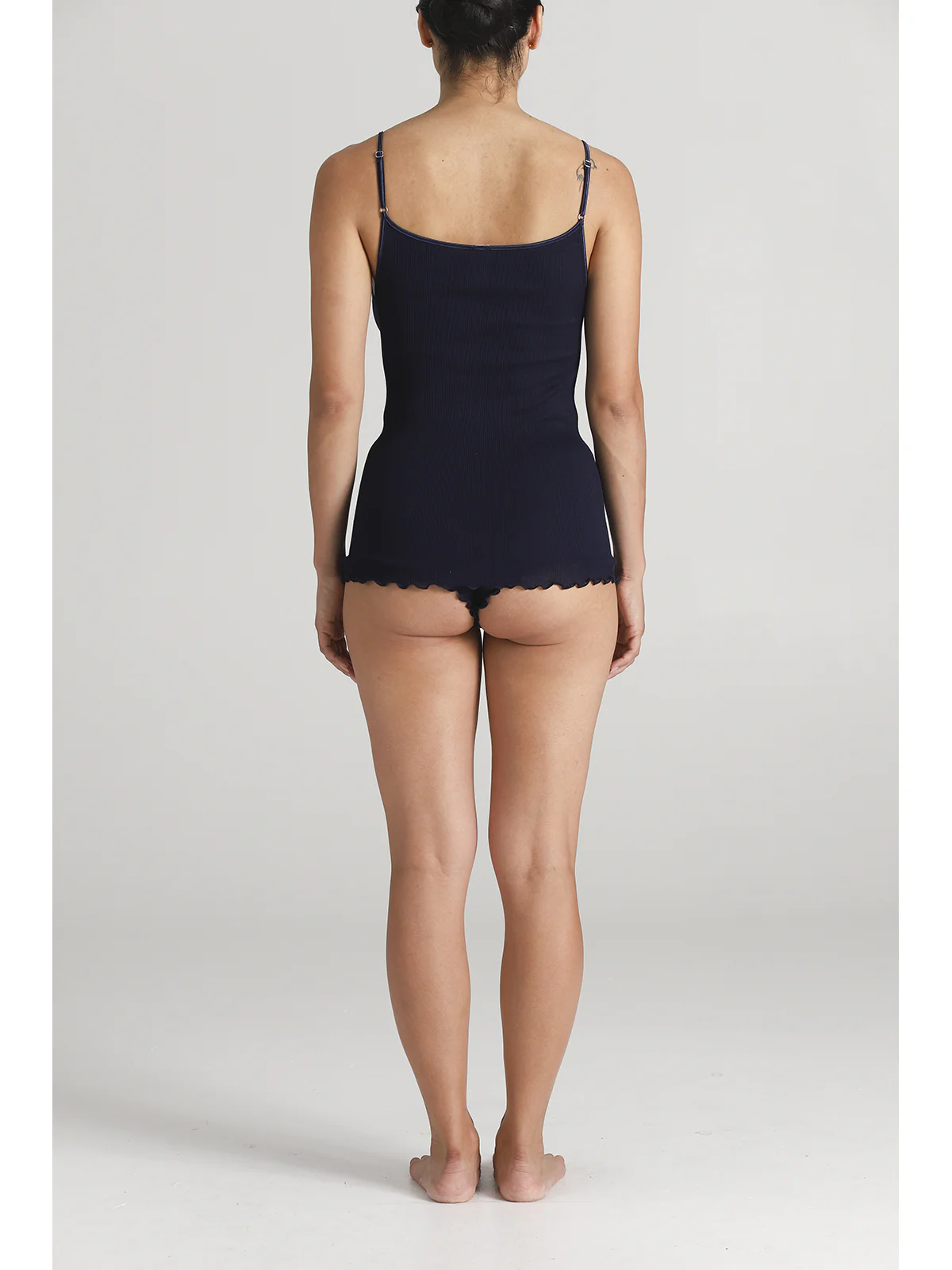 Women's Tank Top With Thin Straps In Certified Filoscozia® - BIANCO - Image 4