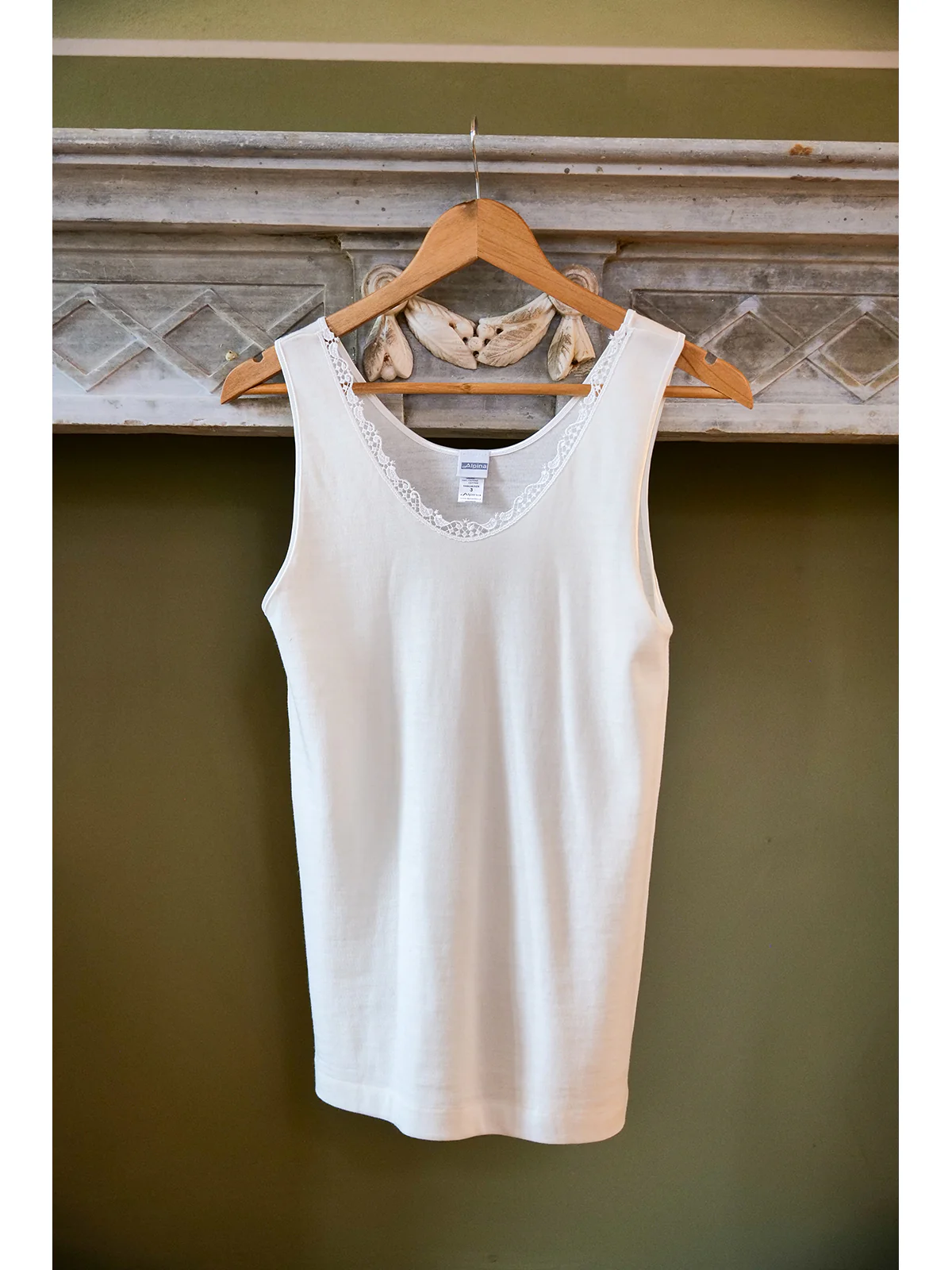 Elegant Tank Top In Double Rib - WHITE - Image 7