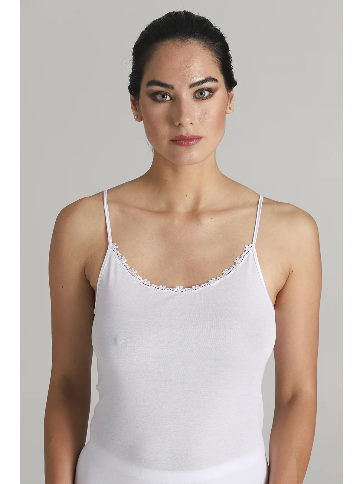Premium Women's Top With Straps In Certified FiloscoGia® - WHITE - Image 7